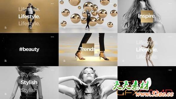 Short Fashion Stomp - Fast Clean Opener - Dynamic Typography - Youtube Channel