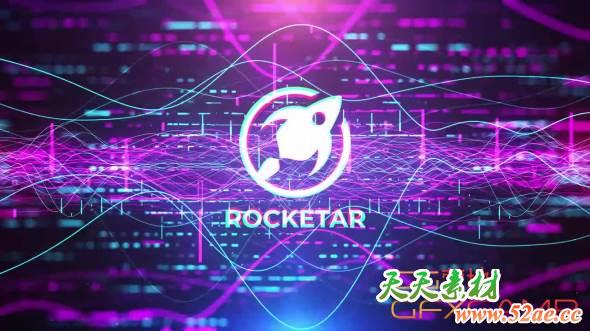 AE模板-均衡器波浪线Logo动画 Equalizer Logo Reveal-天天素材网