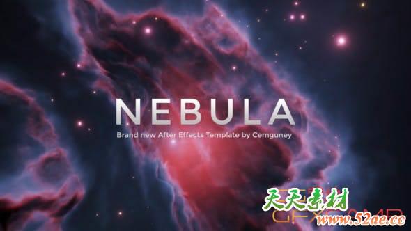 AE模板-宇宙太空星云文字宣传片头 Nebula Inspiring Titles-天天素材网