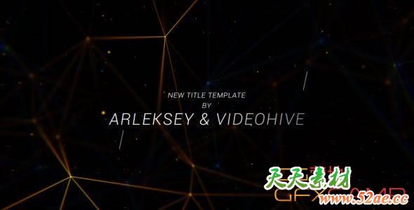 AE模板-科技感点线文字宣传片头 Plexus Titles-天天素材网