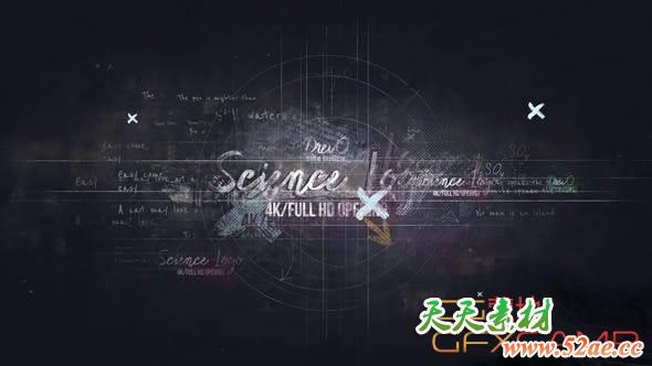 AE模板-科学元素Logo动画 Science Logo-天天素材网