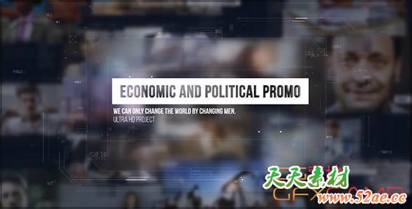 AE模板-经济政治幻灯片宣传开场 Economic and Political Promo-天天素材网