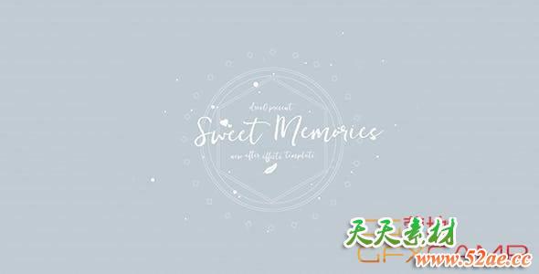 AE模板-照片浮动甜蜜回忆相册开场 Sweet Memories Slideshow-天天素材网