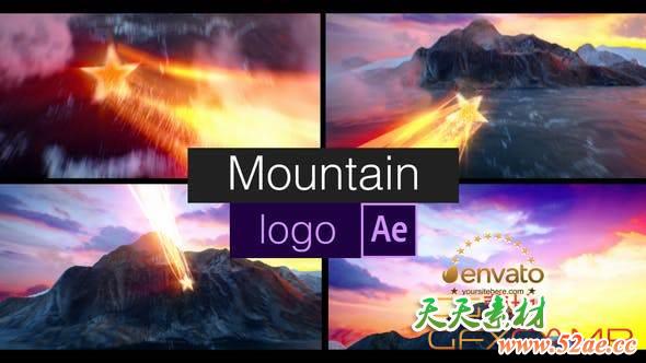 AE模板-仿派拉蒙电影开场Logo动画 Mountain Logo-天天素材网