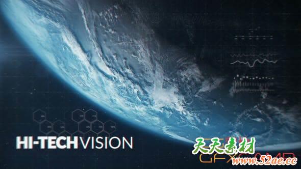 AE模板-科幻宇宙地球宣传片头 Futuristic Space Trailer-天天素材网
