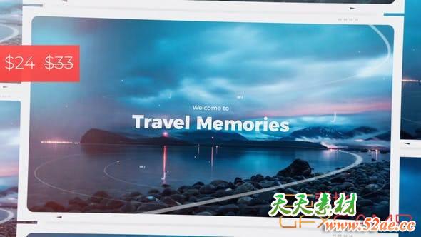 AE模板-旅游回忆照片相册片头 Travel Memories-天天素材网