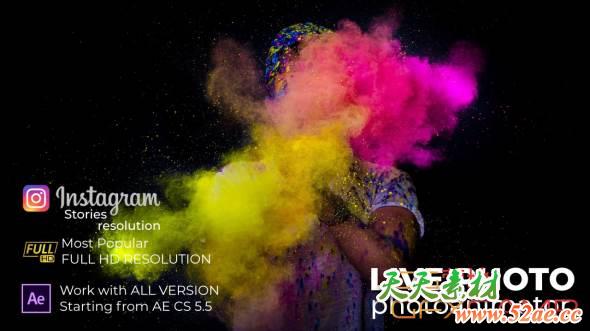 AE模板-图片局部流动特效动画 Live Photo – Photo Animator-天天素材网