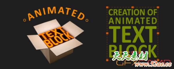 AE文字区域排版脚本 Aescripts Animated Textblock v1.62 + 使用教程-天天素材网