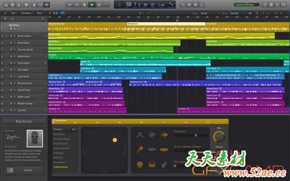 苹果音频编辑软件 Apple Logic Pro X 10.4.8 中文/英文多语言版本-天天素材网