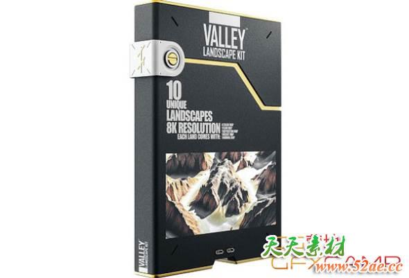 山谷地形贴图素材 TFMStyle – Landscape Kit – Valley-天天素材网
