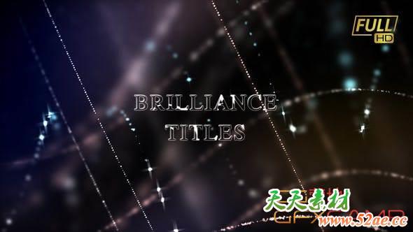 AE模板-水晶闪烁颁奖典礼宣传片头 Brilliance Titles Awards Titles-天天素材网