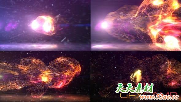 AE模板-动态粒子Logo动画 Dynamic Particles Logo Reveal-天天素材网