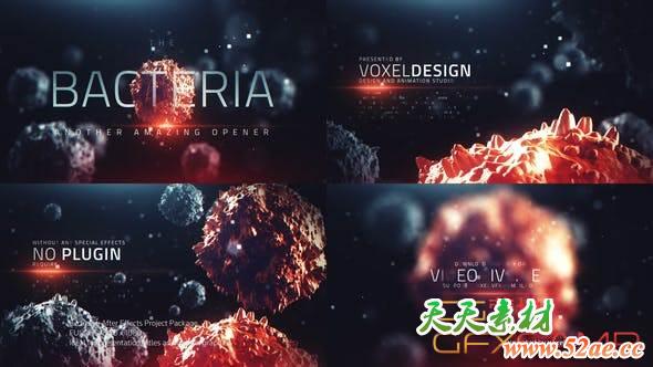 AE模板-细胞病毒感染文字片头 The Bacteria Infection Opener-天天素材网