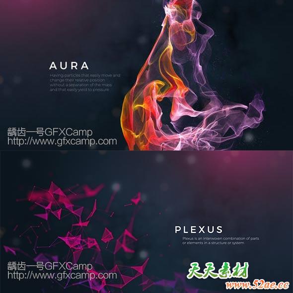 AE模板-Plexus线条大气梦幻背景文字宣传片头-天天素材网