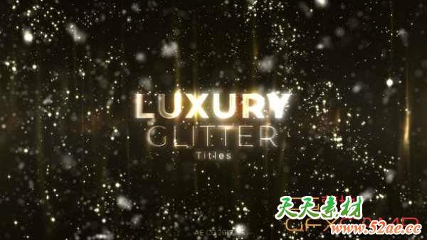 AE模板-奢华粒子文字标题片头 Luxury Glitter Titles-天天素材网