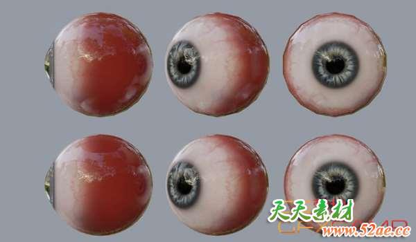 真实眼球3D模型 FlippedNormals – Game Ready – Realistic Eye Pack-天天素材网