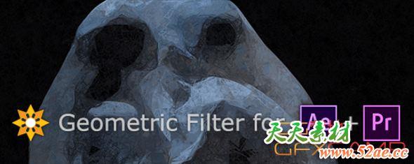 视频几何像素化模糊AE/PR插件 Aescripts Geometric Filter v1.0.1 Win破解版-天天素材网