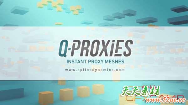 3DS MAX场景模型代理优化插件 Q-Proxies v1.02 for 3ds Max 2015-2020-天天素材网