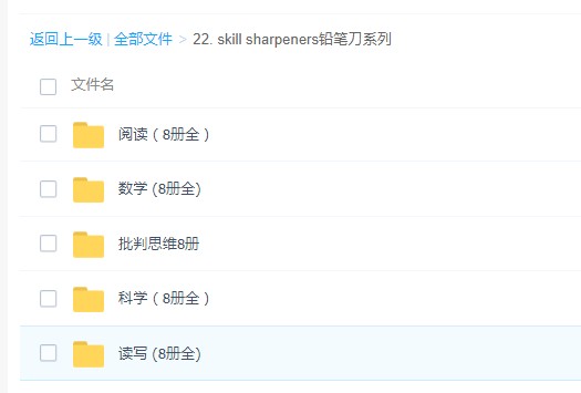 skill sharperrns 技能铅笔刀5系列8阶段 高清扫描版PDF 百度云网盘下载-天天素材网