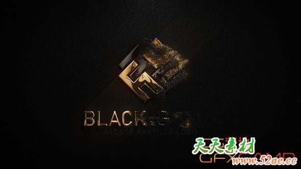 AE模板-三维文字Logo粒子消散动画 Glossy Particle Logo-天天素材网