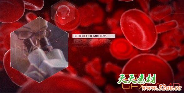 AE模板-医学科技感红细胞片头 Blood-天天素材网