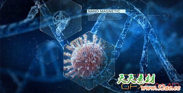 AE模板-医学科技感DNA片头 DNA-天天素材网