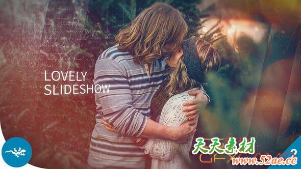 AE模板-浪漫幻灯片视差图片展示开场 Dreamy Lovely Slideshow-天天素材网