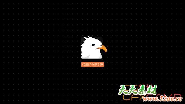 Apple Motion模板-科技感元素信号损坏Logo动画 Sci-Fi Glitch Logo-天天素材网