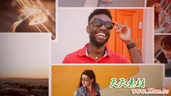 AE模板-照片墙日常记录回忆照片相册片头 Memories Slideshow-天天素材网