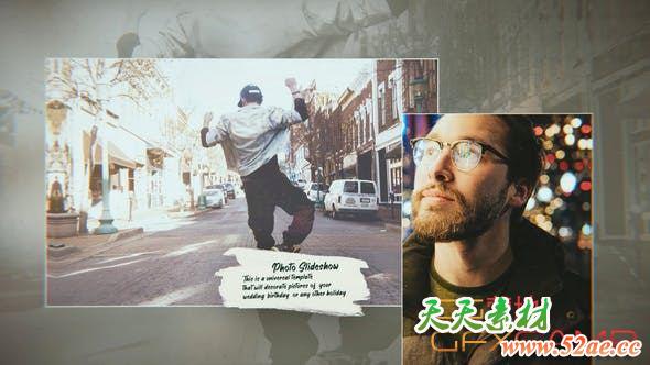 AE模板-美好回忆照片相册片头 Photo Slideshow – Beautiful Memories-天天素材网