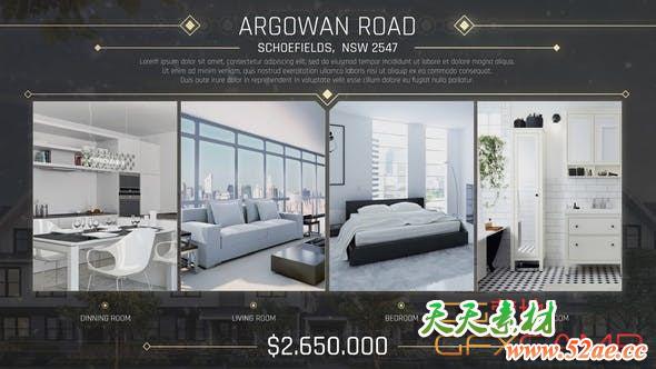 AE模板-简洁奢华大气房地产装修包装宣传片头 Real Estate Elite Property-天天素材网