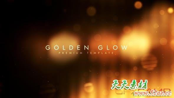AE模板-虚焦金色粒子人物宣传片头 Golden Glow-天天素材网