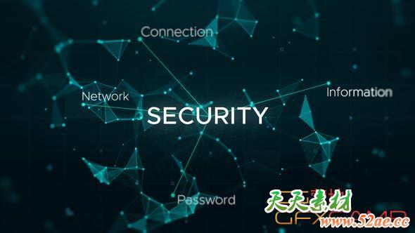 AE模板-Plexus高科技点线连接背景文字片头 Cyber Hi-tech Connection-天天素材网
