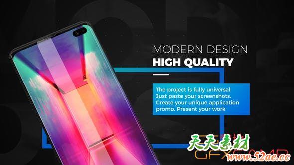 AE模板-安卓手机APP宣传展示动画片头 Android App Presentation-天天素材网