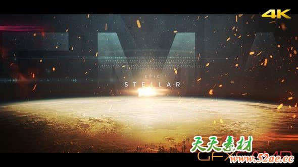 Apple Motion+FCPX模板-大气电影宣传片头 Space Trailer-天天素材网