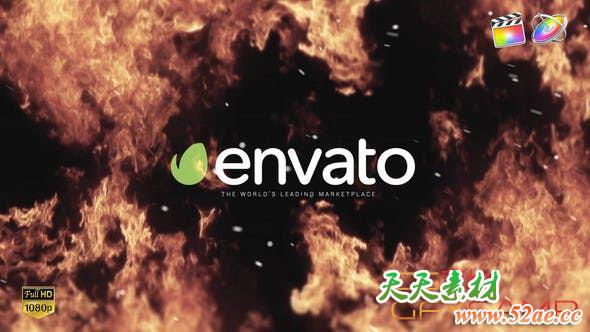 Apple Motion模板-火焰Logo动画 Fire Logo-天天素材网