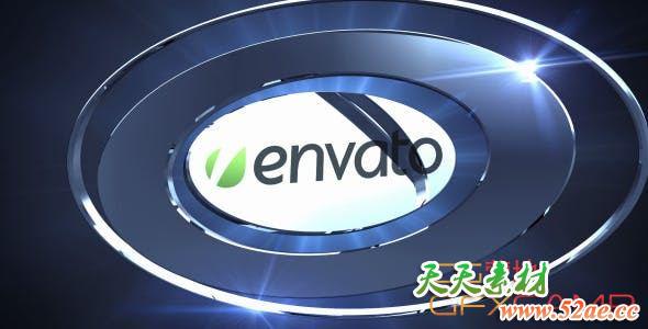 Apple Motion模板-三维扫光Logo动画 Chrome Logo Reveal-天天素材网