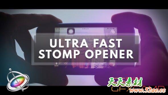 Apple Motion模板-图片切割文字快闪片头 Ultra Fast Stomp Opener-天天素材网