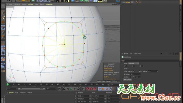 C4D挖洞插件 PolyCircle v1.6 For Cinema 4D-天天素材网