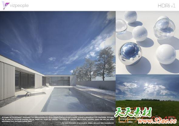 10个高动态HDR预设 Viz-People HDRI v1-天天素材网