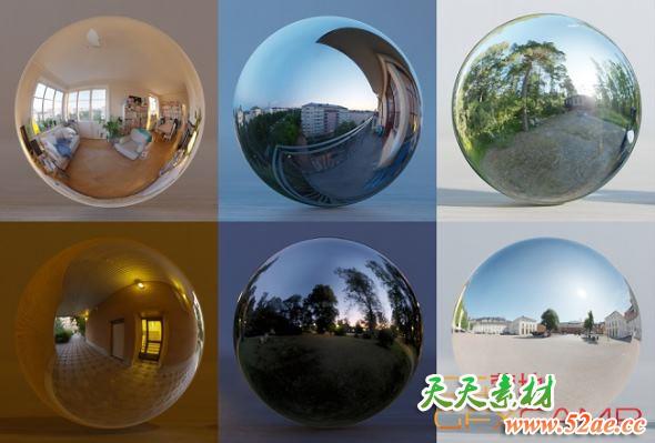 6个HDRI高动态贴图预设 Gumroad – HDRI Collection – Six Shades of Swedish Summer-天天素材网