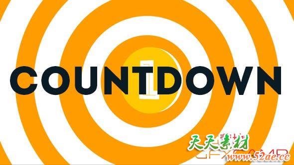 AE模板-倒计时Logo动画 Countdown Logo-天天素材网