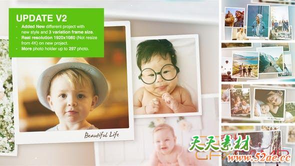 AE模板-美好温馨照片相册开场片头 Special Moments Photo Slideshow-天天素材网