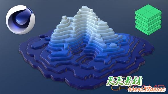C4D三维模型切片插件 Toporizer 1.0 For Cinema 4D R19-S22 Win/Mac-天天素材网