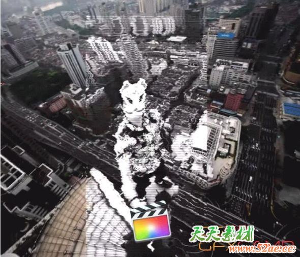 FCPX插件-部分区域撕裂信号损坏视频特效 TOBK TWITCH – Plug-In for Final Cut Pro X-天天素材网