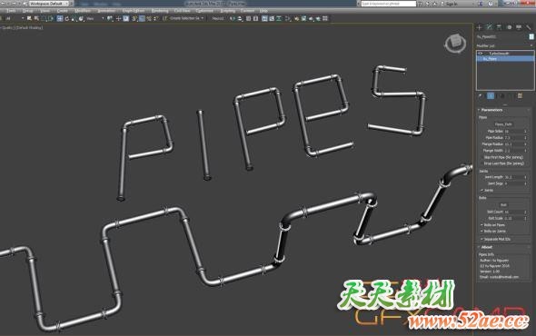 3DS MAX管道插件 MCG Pipes v1.0 For 3DS MAX 2016-2021-天天素材网