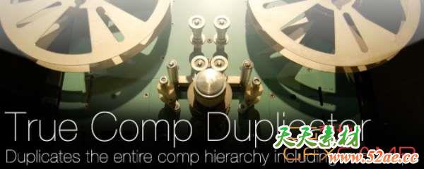 合成图层复制AE脚本 Aescripts True Comp Duplicator v3.9.13 + 使用教程-天天素材网
