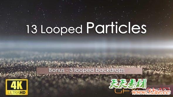 13组循环粒子背景视频素材 13 Looped Particles 4K-天天素材网