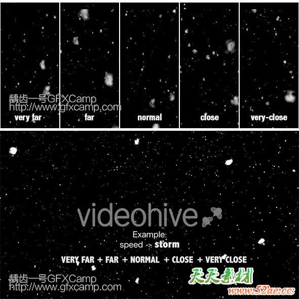 30组雪花飘动下雪带通道高清视频素材-天天素材网