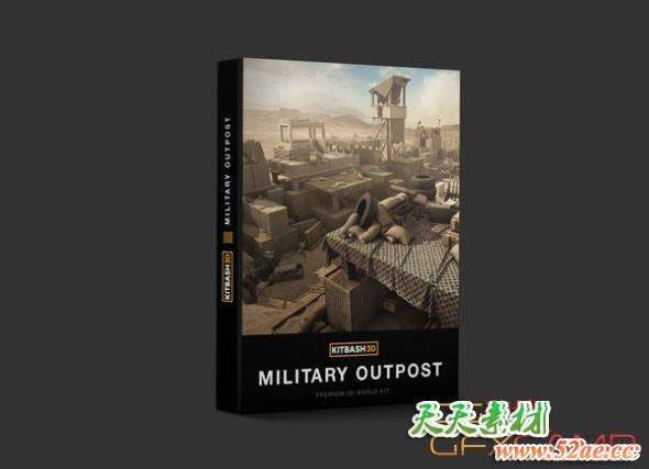沙丘军队屯堡3D模型 Kitbash3d – Military Outpost (MAX/OBJ/FBX格式)-天天素材网